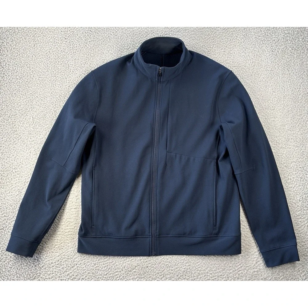 Lululemon Sojourn Jacket Mens XL Navy Full Zip Warpstreme Stretch‎ Quick Dry